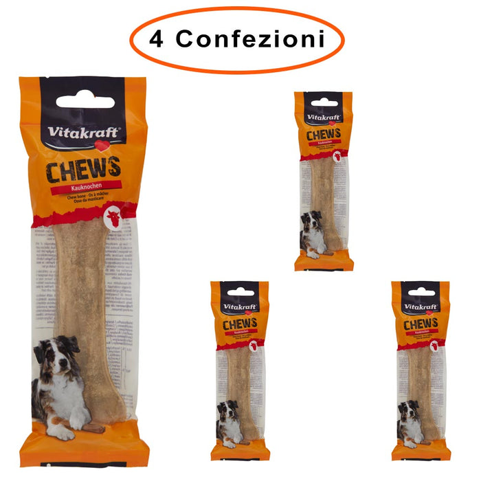 Vitakraft osso per cani snack chews 14 cm 4 confezioni da 90 gr