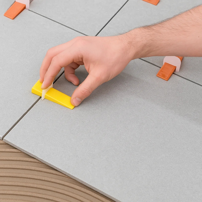 Cuneo distanziatore livellante plastica posa piastrelle confezione 100 pezzi