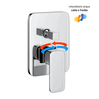 Ogomondo miscelatore doccia ad incasso da parete francia con deviatore rubinetto *** confezione 1