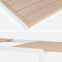 Tavolo da giardino allungabile in alluminio 10-12 posti, 320cm, bianco