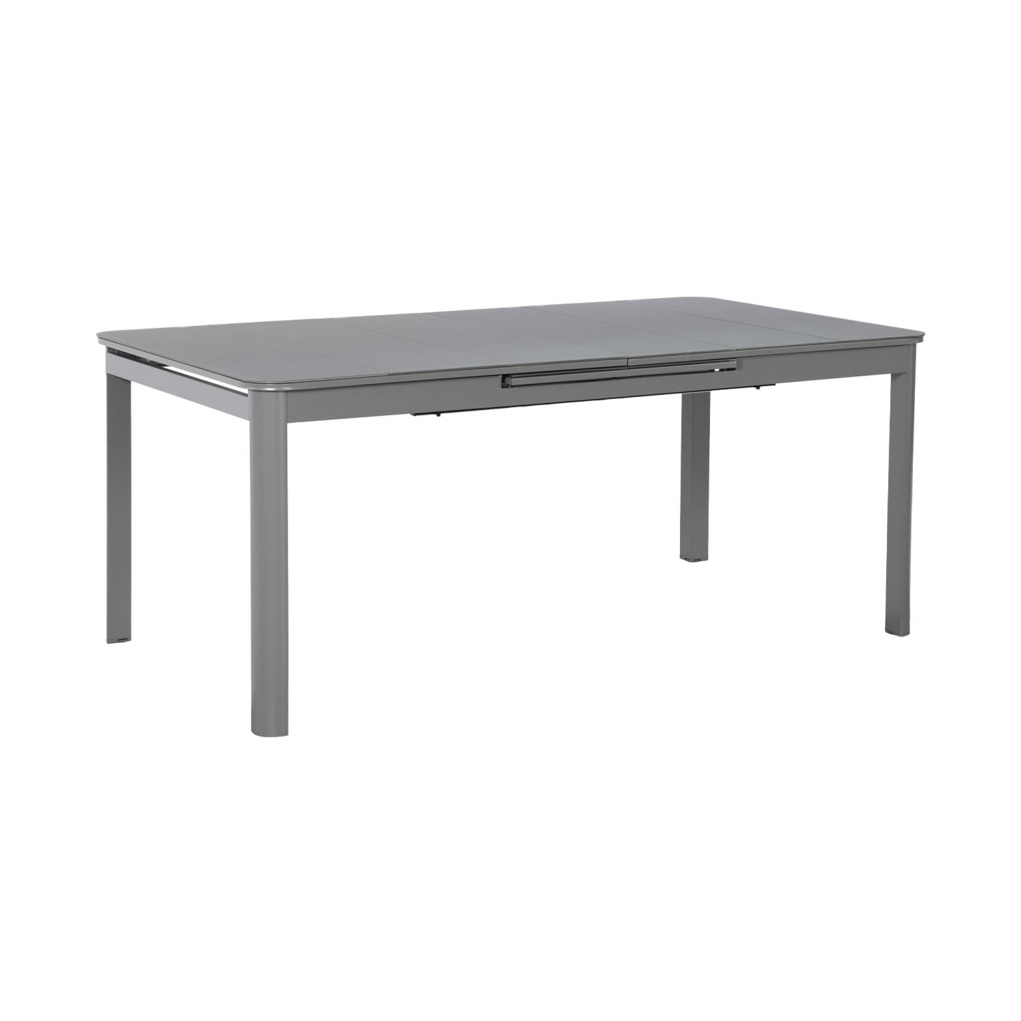 Set tavolo da giardino estensibile in alluminio con 8 sedie, antracite