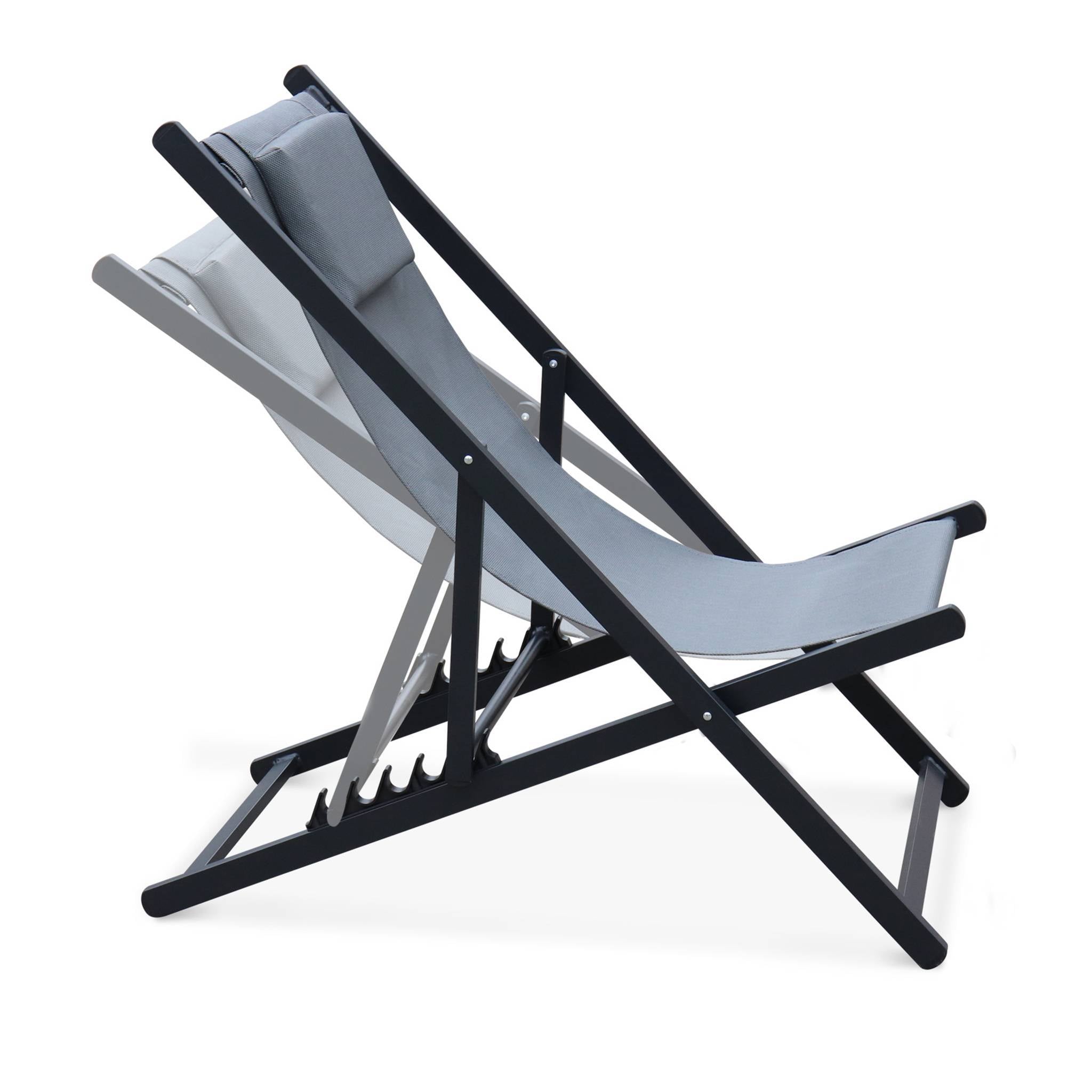 Lettino prendisole in alluminio multi-posizioni (confezione da 2),