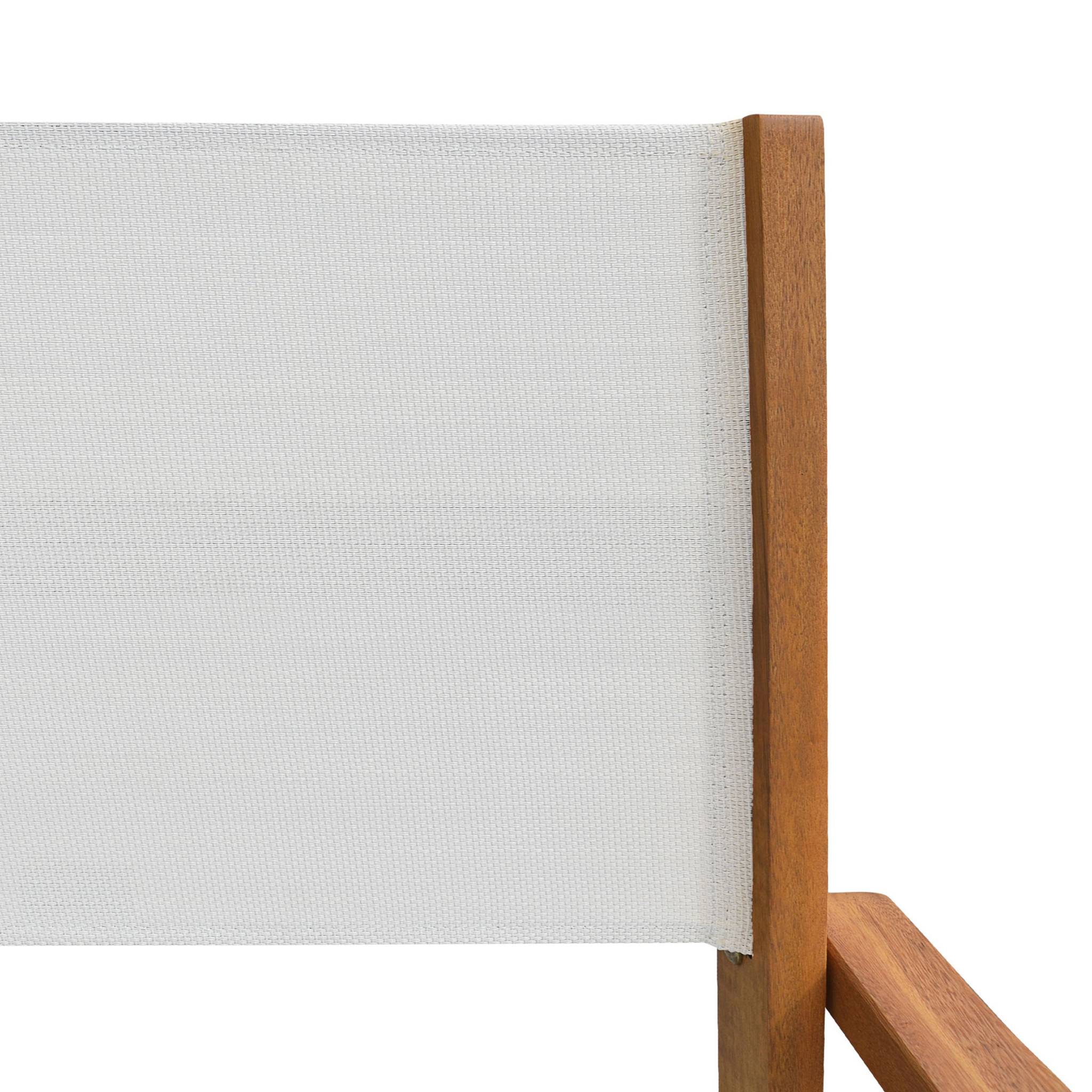 Set di 2 poltrone da giardino pieghevoli in eucaplito, bianco