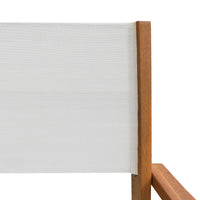 Set di 2 poltrone da giardino pieghevoli in eucaplito, bianco