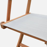 Set di 2 poltrone da giardino pieghevoli in eucaplito, bianco