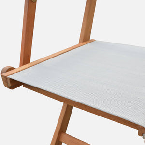 Set di 2 poltrone da giardino pieghevoli in eucaplito, bianco