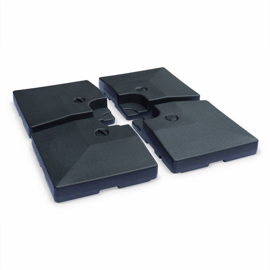 Lastra appesantita per ombrellone 51x51cm (set di 4), nero