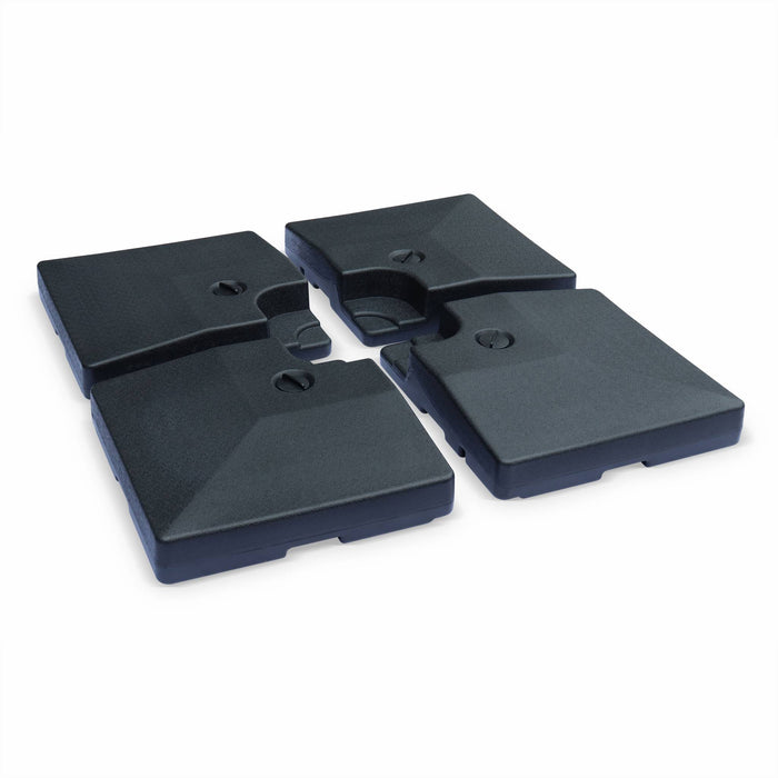 Lastra appesantita per ombrellone 51x51cm (set di 4), nero