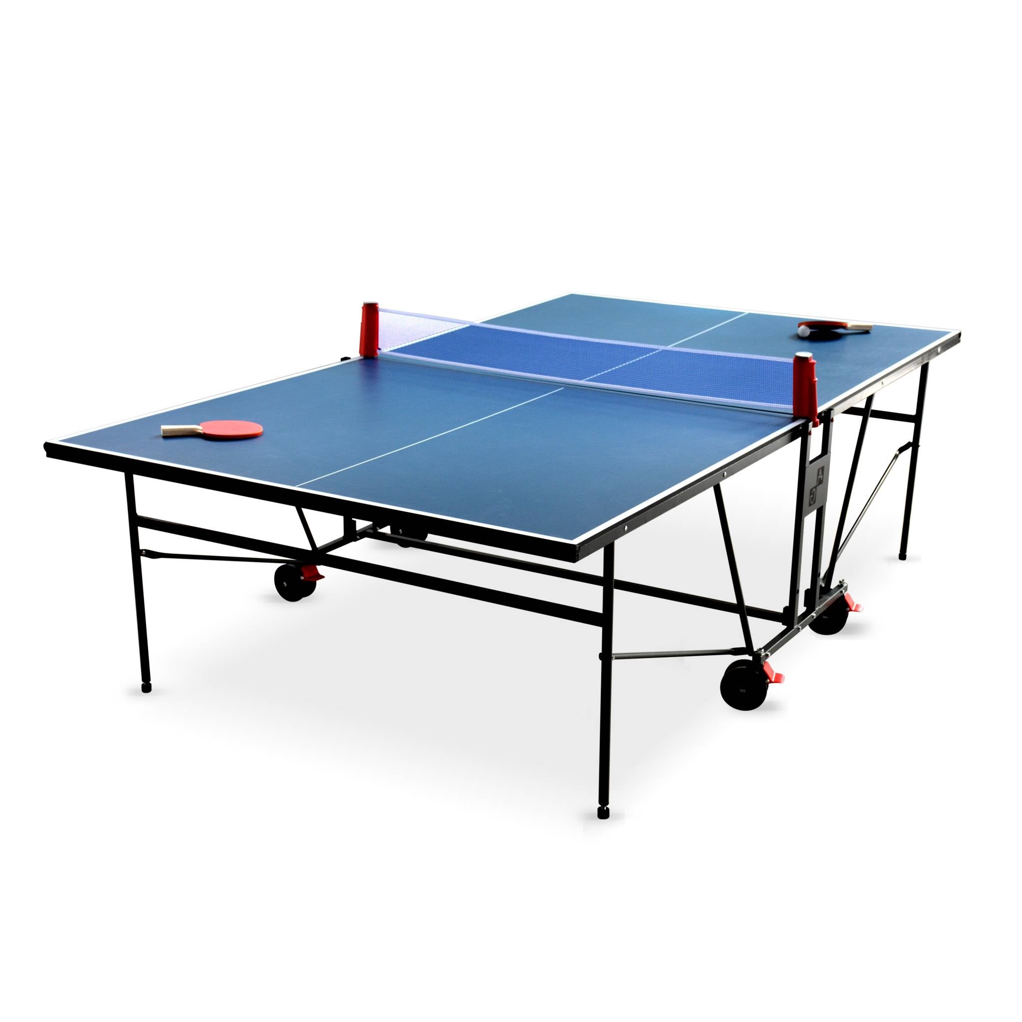 Tavolo da ping pong per interni piegabile con 2 racchette e 3 palline,