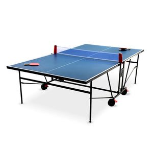 Tavolo da ping pong per interni piegabile con 2 racchette e 3 palline,