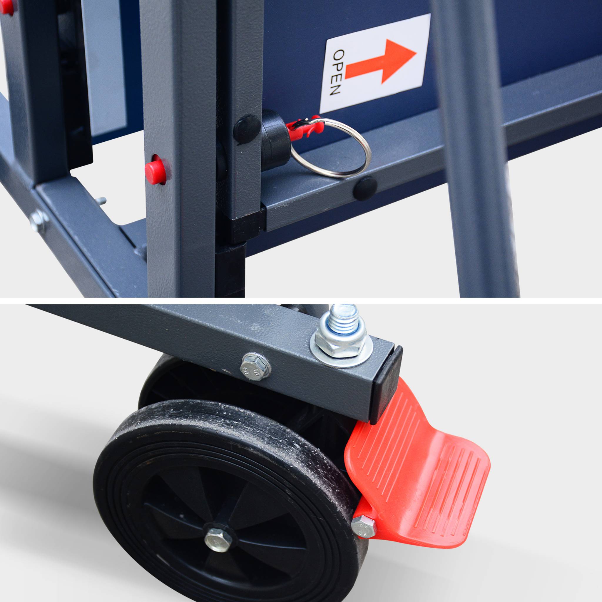 Tavolo da ping pong per interni piegabile con 2 racchette e 3 palline,