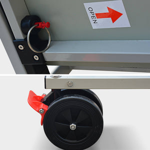 Tavolo da ping pong esterno premium con racchette e palline, blu