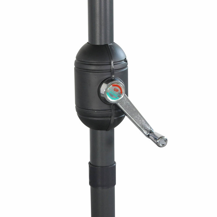 Ombrellone rettangolare 2x3m, blu grigio