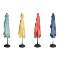 Ombrellone rettangolare 2x3m, blu grigio