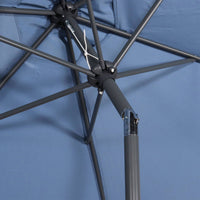 Ombrellone palo centrale  rotondo 300cm  in legno, blu