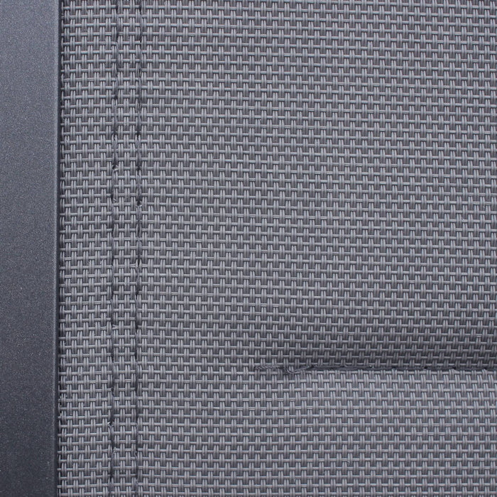 Set di 2 poltrone da giardino in alluminio e textilene, antracite