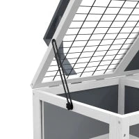 Casa Recinzione per Tartarughe o Piccoli Animali, con 2 Spazi, Supporto per Lampada, 81 x 48 x 31,5 cm, Grigio