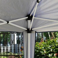 Gazebo Struttura in Acciaio Pieghevole Rivestimento Tessuto Oxford Blu 3x3m