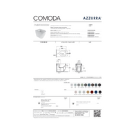 Coppia Di Sanitari Azzurra Ceramica Da Terra Filo Muro Senza Brida Bianco Opaco "Comoda"