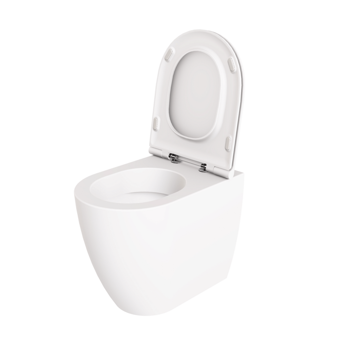 Coppia Di Sanitari Azzurra Ceramica Da Terra Filo Muro Senza Brida Bianco Opaco "Comoda"