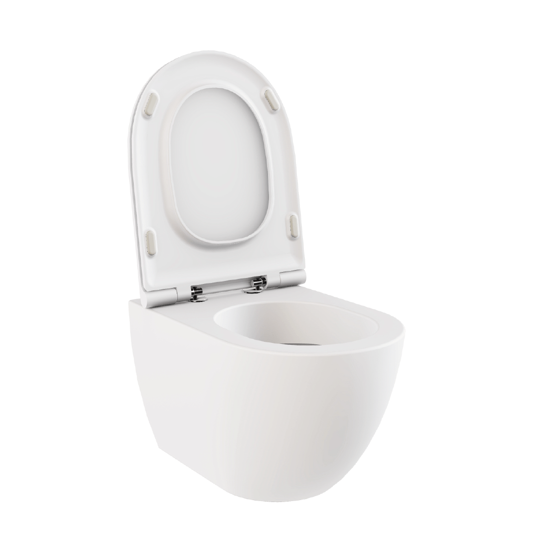 Coppia Di Sanitari Azzurra Ceramica Sospesi Senza Brida Bianco Lucido "Comoda"