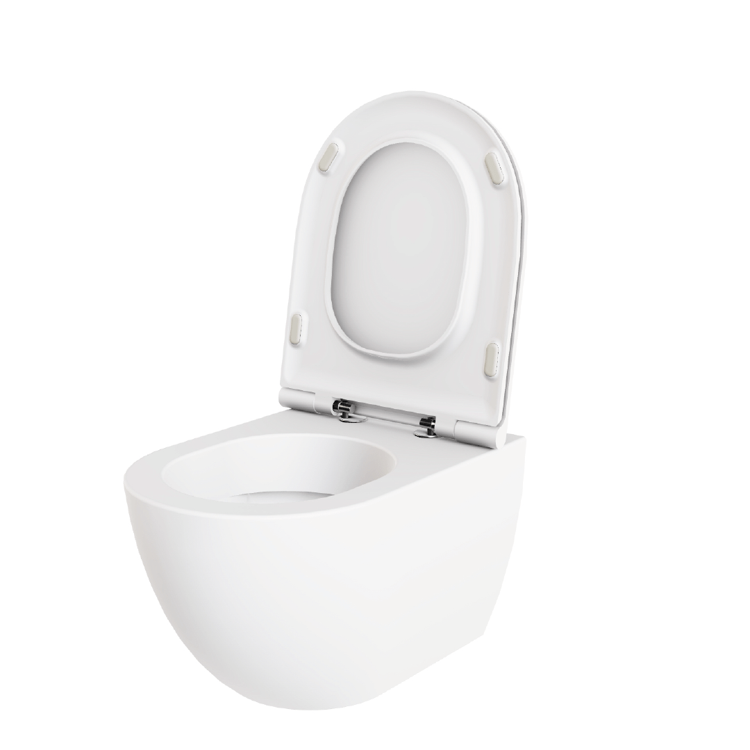 Coppia Di Sanitari Azzurra Ceramica Sospesi Senza Brida Bianco Lucido "Comoda"