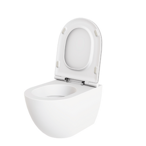 Coppia Di Sanitari Azzurra Ceramica Sospesi Senza Brida Bianco Lucido "Comoda"