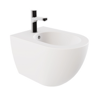 Coppia Di Sanitari Azzurra Ceramica Sospesi Senza Brida Bianco Lucido "Comoda"