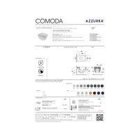 Coppia Di Sanitari Azzurra Ceramica Sospesi Senza Brida Bianco Lucido "Comoda"