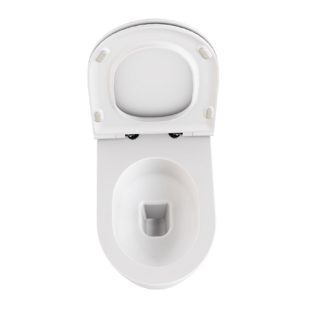 Coppia Di Sanitari Azzurra Ceramica Sospesi Senza Brida Bianco Lucido "Comoda"