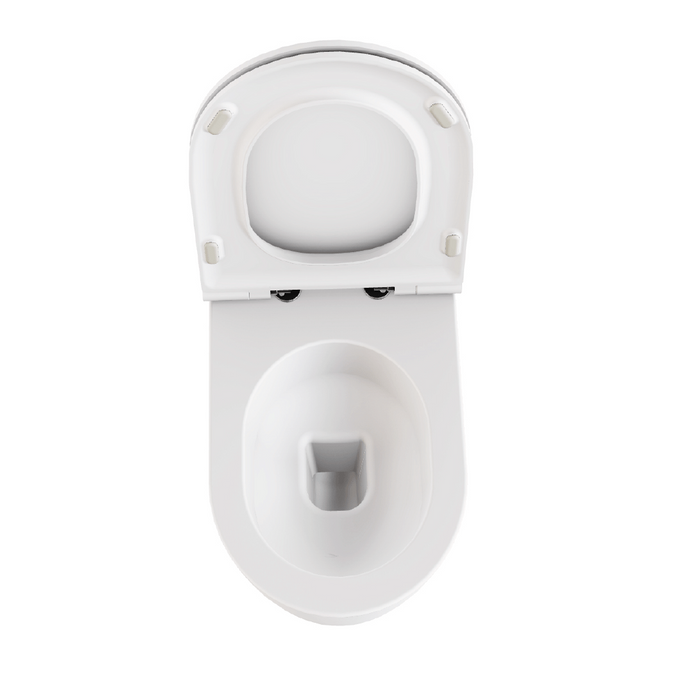 Coppia Di Sanitari Azzurra Ceramica Sospesi Senza Brida Bianco Lucido "Comoda"