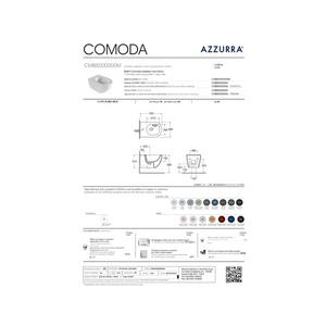 Coppia Di Sanitari Azzurra Ceramica Sospesi Senza Brida Bianco Lucido "Comoda"