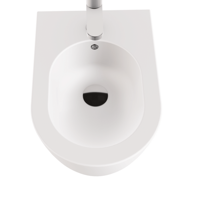 Azzurra Ceramica "Comoda" Coppia Di Sanitari Sospesi Bianco Opaco Senza Brida