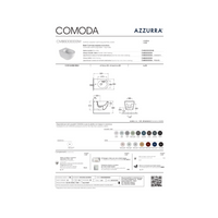 Azzurra Ceramica "Comoda" Coppia Di Sanitari Sospesi Bianco Opaco Senza Brida