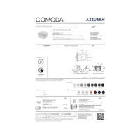 Azzurra Ceramica "Comoda" Coppia Di Sanitari Sospesi Bianco Opaco Senza Brida