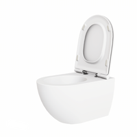 Azzurra Ceramica "Comoda" Coppia Di Sanitari Sospesi Bianco Opaco Senza Brida