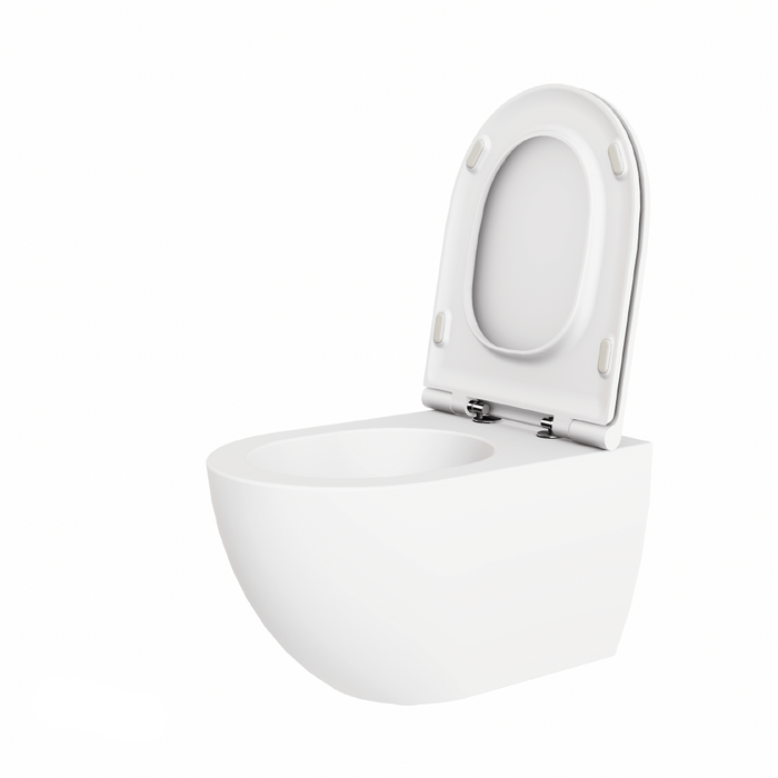 Azzurra Ceramica "Comoda" Coppia Di Sanitari Sospesi Bianco Opaco Senza Brida