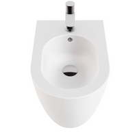 Coppia Di Sanitari Azzurra Ceramica Da Terra Filo Muro Senza Brida Bianco Lucido "Comoda"