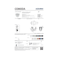 Wc a Terra Senza Brida Azzurra Ceramica "Comoda" Bianco Lucido