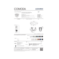 Wc a Terra Senza Brida Azzurra Ceramica "Comoda" Nero Opaco