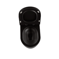 Wc a Terra Senza Brida Azzurra Ceramica "Comoda" Nero Opaco