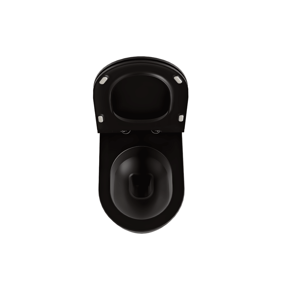 Wc Sospeso Senza Brida Azzurra Ceramica "Comoda" Nero Opaco