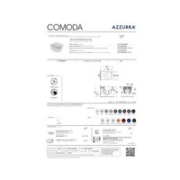 Wc Sospeso Senza Brida Azzurra Ceramica "Comoda" Nero Opaco