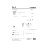 Coppia Di Sanitari Azzurra Ceramica Da Terra Filo Muro Bianco Lucido "Fast"