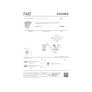 Coppia Di Sanitari Azzurra Ceramica Da Terra Filo Muro Bianco Lucido "Fast"