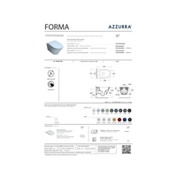 Coppia Di Sanitari Azzurra Ceramica Sospesi Senza Brida Bianco Lucido "Forma"