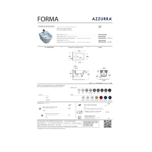 Coppia Di Sanitari Azzurra Ceramica Sospesi Senza Brida Bianco Lucido "Forma"