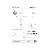 Coppia Di Sanitari Azzurra Ceramica Da Terra Filo Muro Senza Brida Bianco Lucido "Forma"