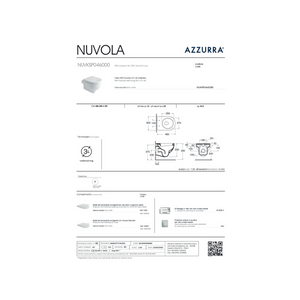 Coppia Di Sanitari Azzurra Ceramica Sospesi Bianco Lucido "Mini Nuvola"