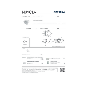 Wc Sospeso Senza Brida Azzurra Ceramica "Nuvola" Bianco Lucido